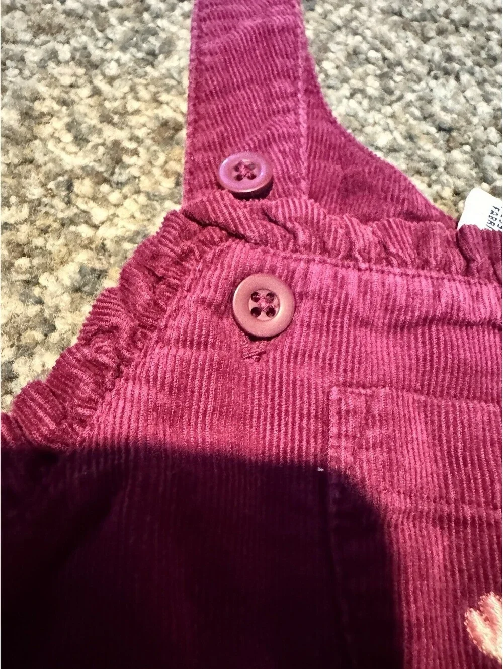Gymboree Garnet Corduroy Overalls Size 3-6 Months